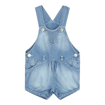 Levi's Baby girls' mid wash blue overalls